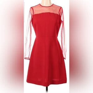 Madison Jules Red Lace Cocktail